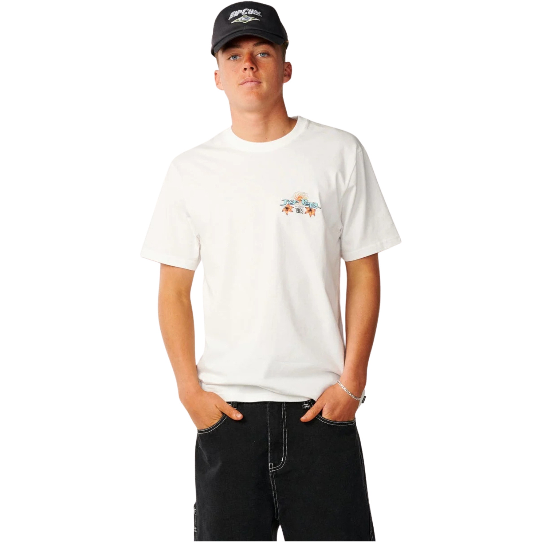 Rip Curl Herre Hazed & Tubed T-shirt 131MTE - Bone